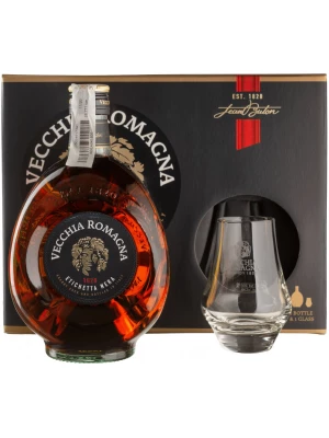 Бренди Vecchia Romagna Etichetta Nera, gift box with glass 0.7 л