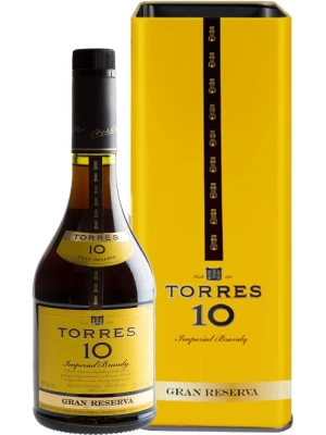 Бренди Torres 10 Gran Reserva, gift box 0.7 л