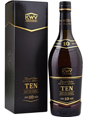 Бренди KWV, 10 Years Old, gift box 0.75 л