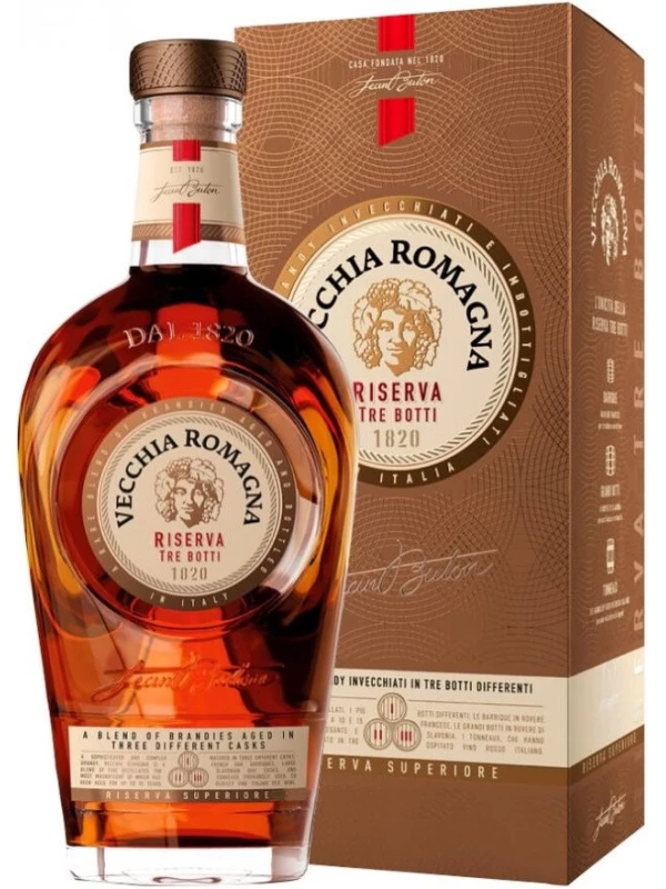Vecchia Romagna Riserva Tre Botti, gift box