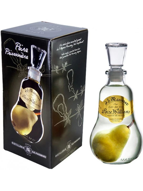 Massenez, Eau de vie Poire Prisonniere, gift box