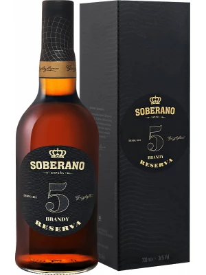 Бренди Soberano 5, gift box 0.7 л