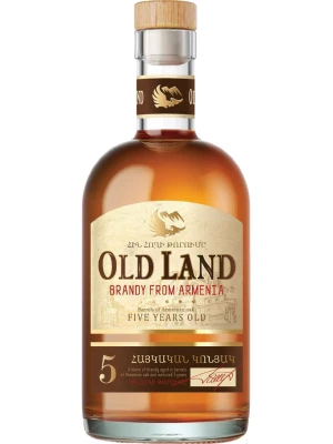 Бренди Old Land Brandy 5 Years Old 0.2 л