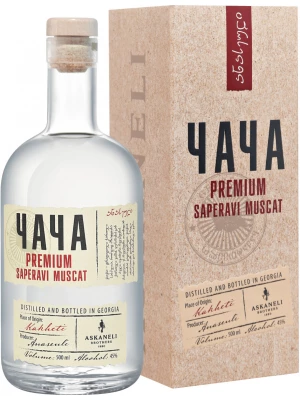 Чача Askaneli Brothers, Chacha Premium Saperavi Muscat, gift box 0.5 л