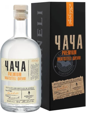 Чача Askaneli Brothers, Chacha Premium Rkatsiteli Qvevri, gift box 0.5 л