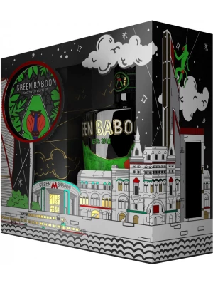 Джин Green Baboon, gift box with coaster 0.7 л