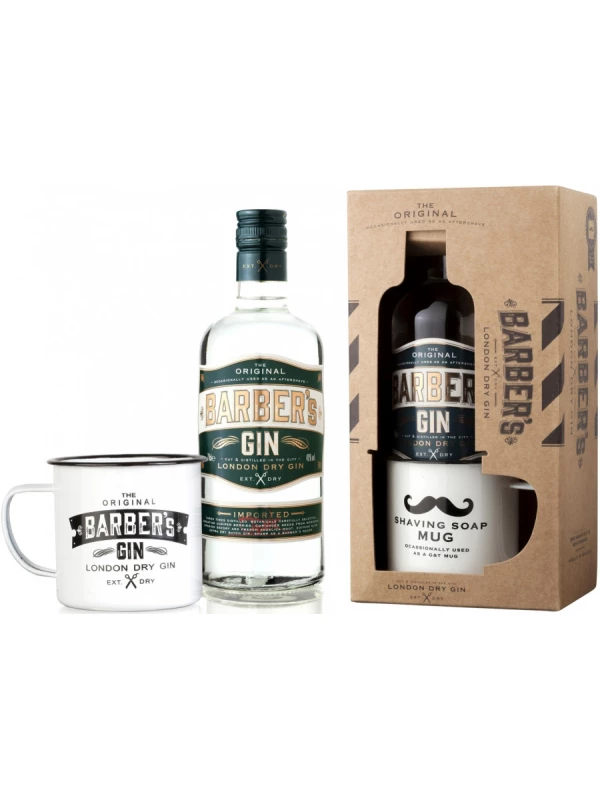 Barber's London Dry Gin, gift box with a mug