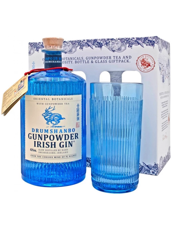 Drumshanbo Gunpowder, gift box with glass