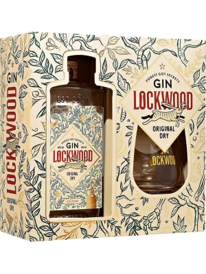 Джин Lockwood Original Dry, gift box with glass 0.5 л