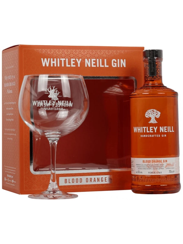 Whitley Neill Blood Orange, gift box with glass