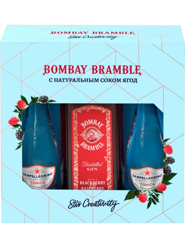 Bombay Bramble, gift set with 2 bottles of S. Pellegrino Tonica