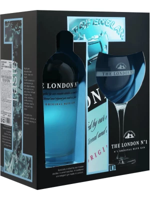Джин The London №1 Original Blue Gin, gift box with glass 0.7 л