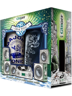 Джин Drop of Ginger Original, with can of Major's Tonic, gift set 0.5 л