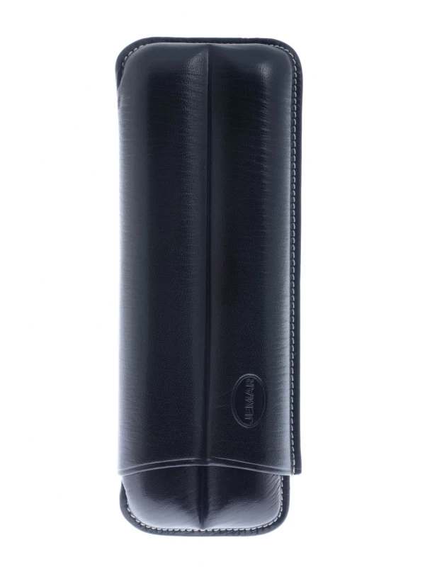 Чехол Jemar на 2 сигары, натуральная кожа 110-2-XL-Black