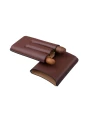Чехол P&A на 3 сигары Churchill, кожа, коричневый T369-Brown — фото 3