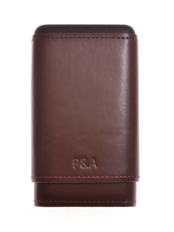 Чехол P&A на 4 сигары Робусто, натуральная кожа и кедр S202-Brown