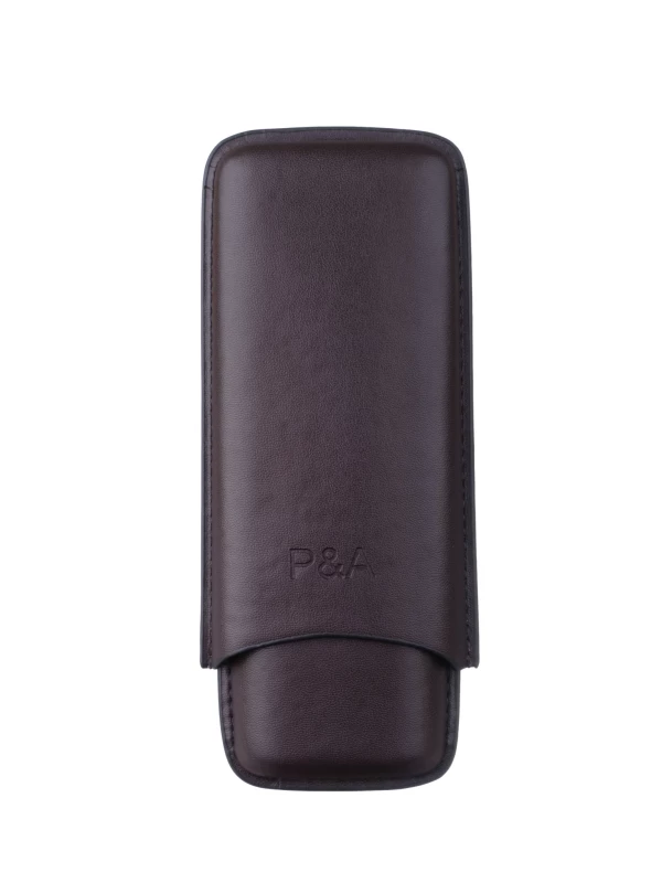Чехол P&A на 2 сигары Cohiba Behike 56, кожа, коричневый T1351-Brown