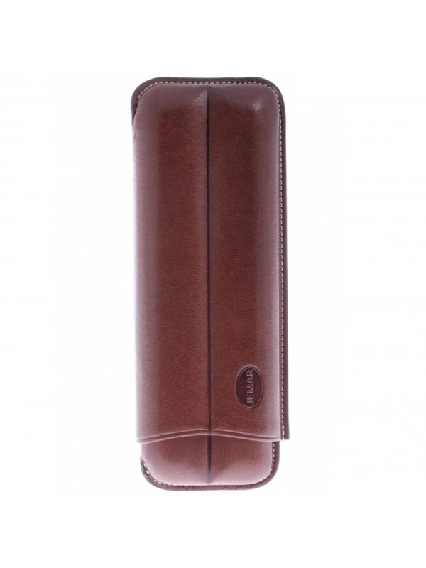 Чехол Jemar на 2 сигары, натуральная кожа 110-2-XL-Brown