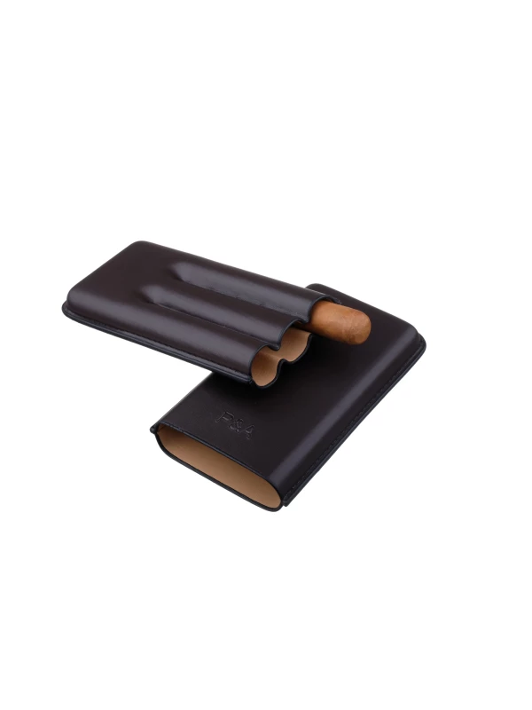 Чехол P&A на 3 сигары Cohiba Behike 56, кожа, коричневый T1348-Brown