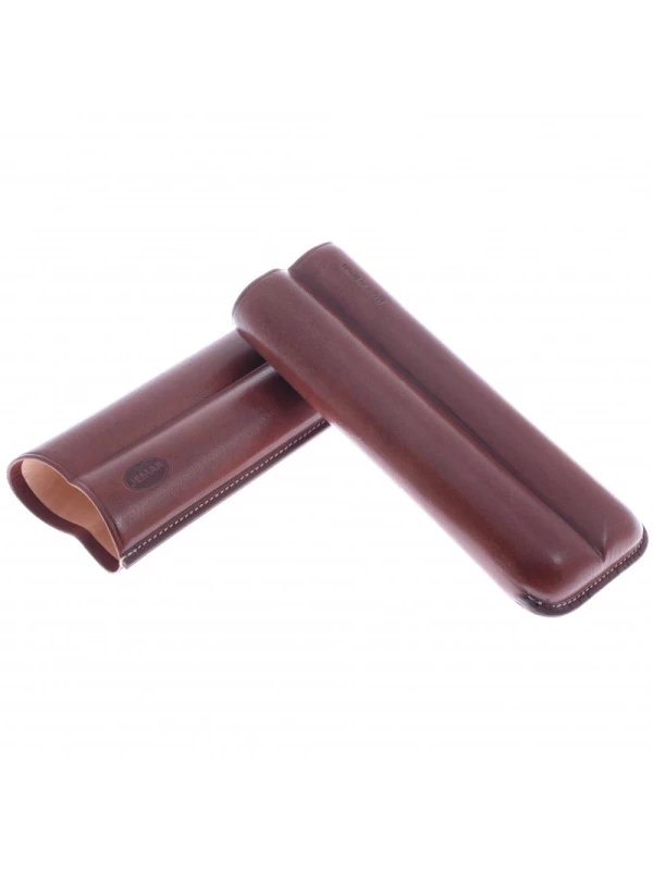 Чехол Jemar на 2 сигары, натуральная кожа 110-2-XL-Brown