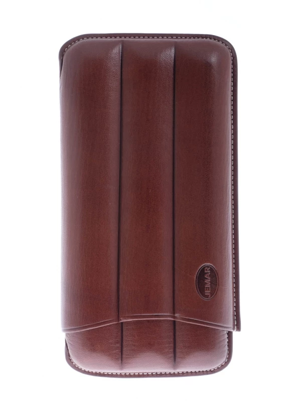 Чехол Jemar на 3 сигары, натуральная кожа 110-3-XL-Brown