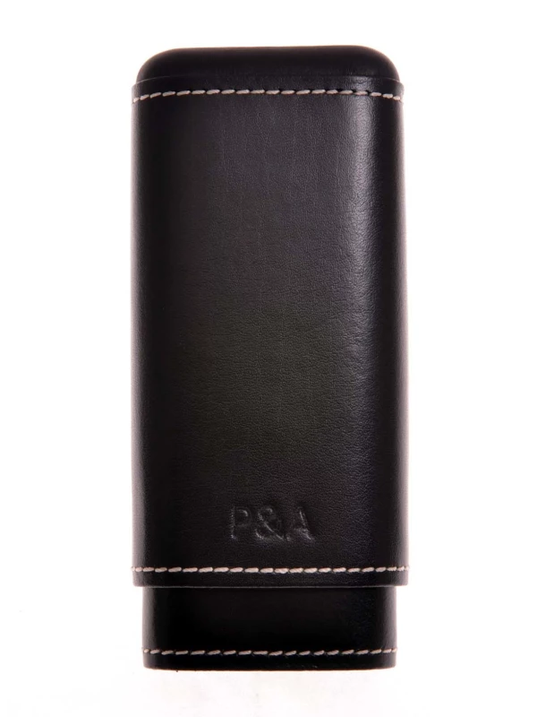 Чехол P&A на 3 сигары Черчилль, натуральная кожа и кедр T1067-Black