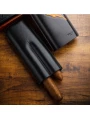 Чехол Lubinski на 2 сигары, натуральная кожа tobacco leaf, black — фото 3