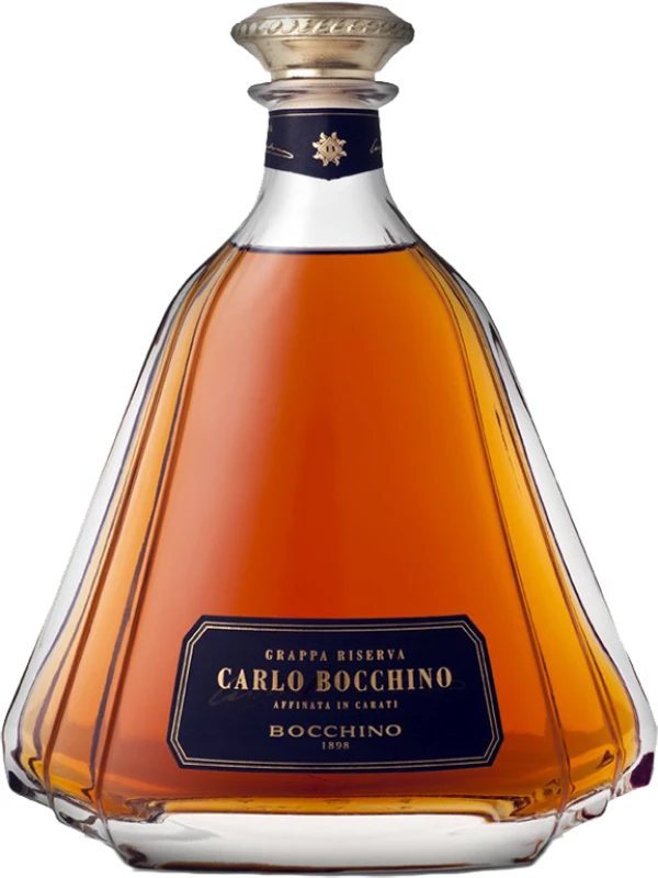 Carlo Bocchino Grappa Riserva with 2 glasses