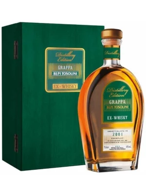 Граппа Bepi Tosolini, Ex-Whisky Barrique, wooden box 0.7 л