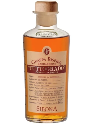 Граппа Sibona. Grappa Riserva Tuttogrado Barbaresco 0.5 л