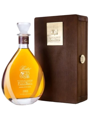 Граппа Grappa Selezione del Fondatore Paolo Berta, wooden box 2004 0.7 л