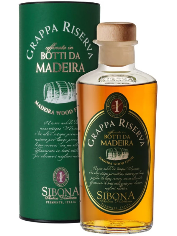 Sibona, Grappa Riserva Madeira Wood Finish, in tube