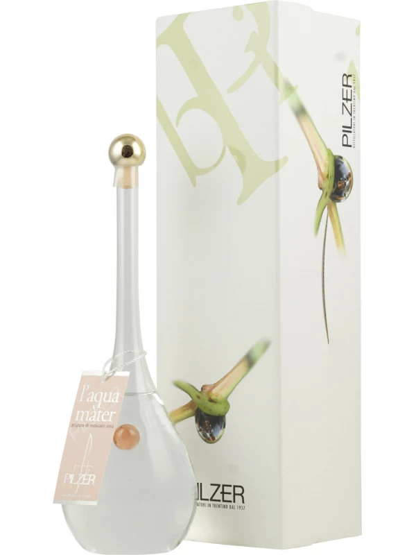 Pilzer, L'Aqua Mater Grappa di Moscato Rosa, gift box