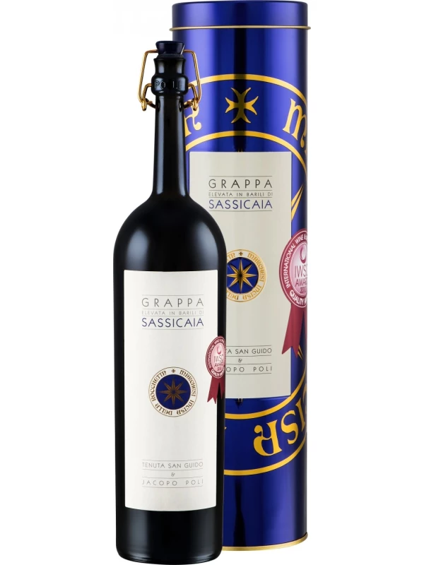 Grappa di Sassicaia, gift tube