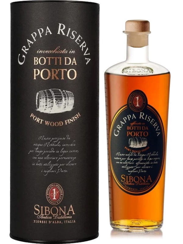 Sibona, Grappa Riserva Port Wood Finish, in tube