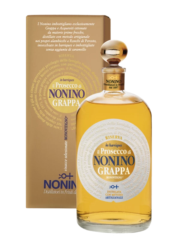 Grappa Monovitigno Il Prosecco Riserva in barriques, Италия Nonino Подарочная