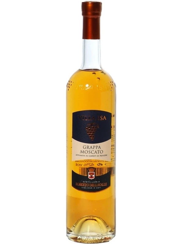 Dellavalle, Villa Isa Grappa Moscato, affinata in carati di rovere