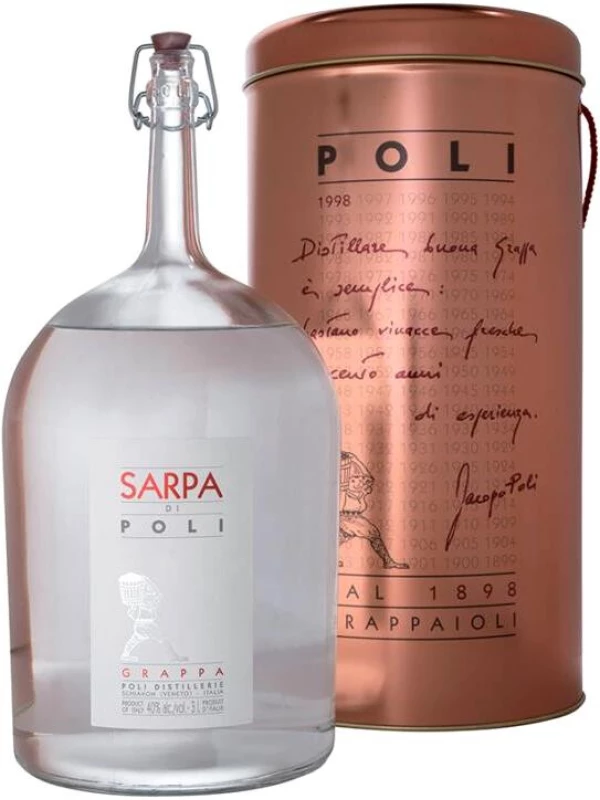 Grappa Sarpa di Poli, metal tube