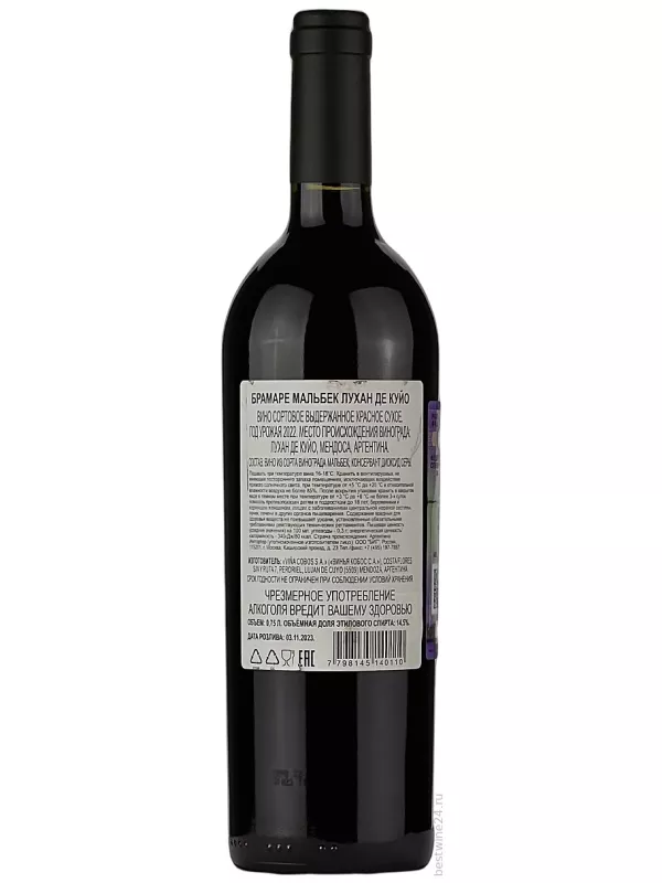 Vina Cobos, Bramare Malbec, Lujan de Cuyo