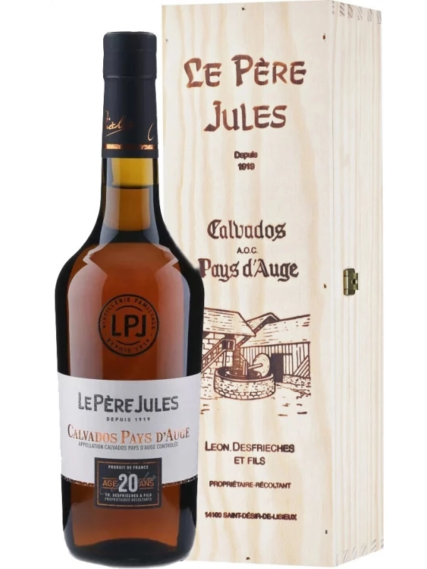 Le Pere Jules 20 Years Old, Calvados AOC Pays d'Auge, wooden box