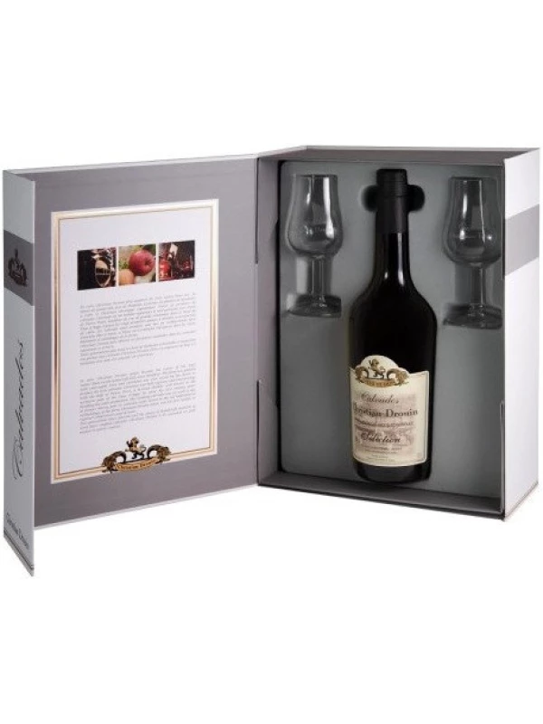 Coeur de Lion Calvados Selection, gift box with 2 glasses