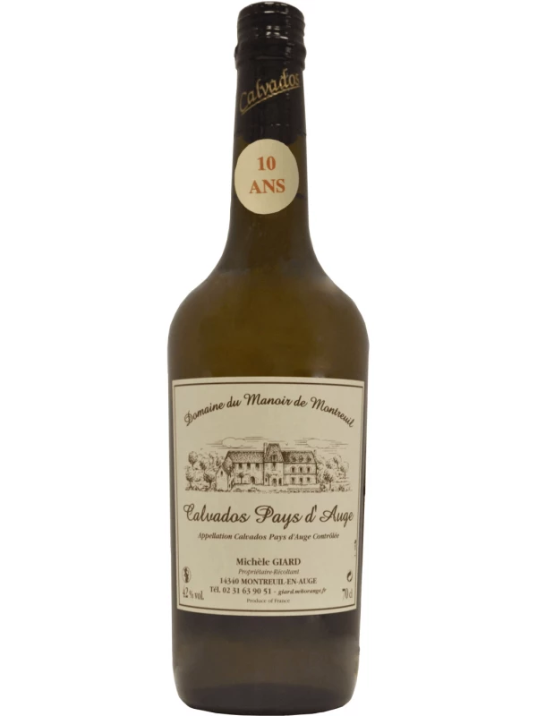 Domaine du Manoir de Montreuil Calvados Pays d'Auge 10 Ans AOC