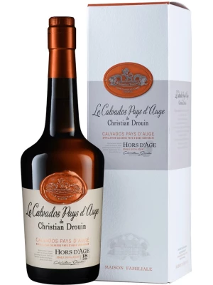 Кальвадос Christian Drouin, Calvados Pays d'Auge Hors d'Age 18 Ans, gift box 0.7 л