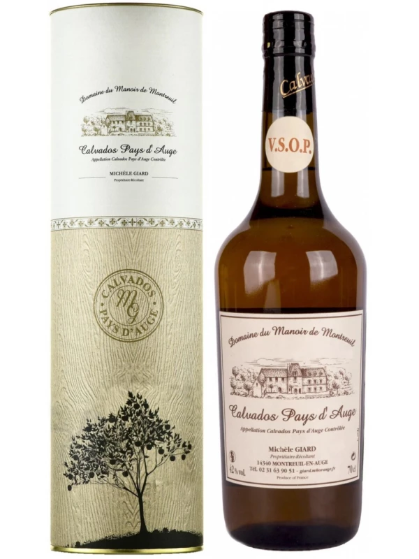 Domaine du Manoir de Montreuil Calvados Pays d'Auge VSOP AOC, gift tube