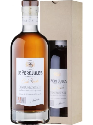 Кальвадос Le Pere Jules, 15 Ans Cask Finish, Calvados Pays d'Auge AOC, gift box 0.7 л