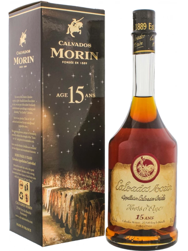 Calvados Morin, Hors d'Age 15 Ans, Calvados AOC, gift box