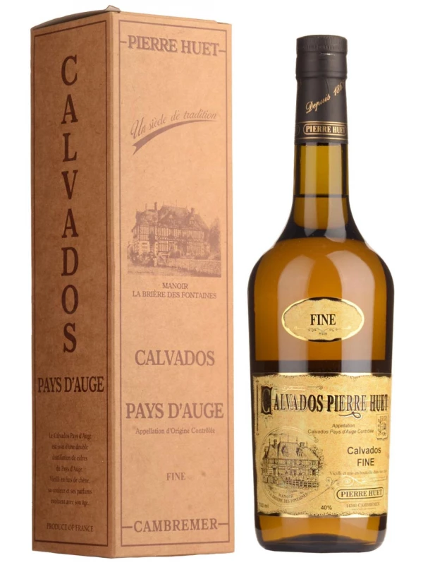 Calvados Pierre Huet, Fine Pays d'Auge AOC, gift box
