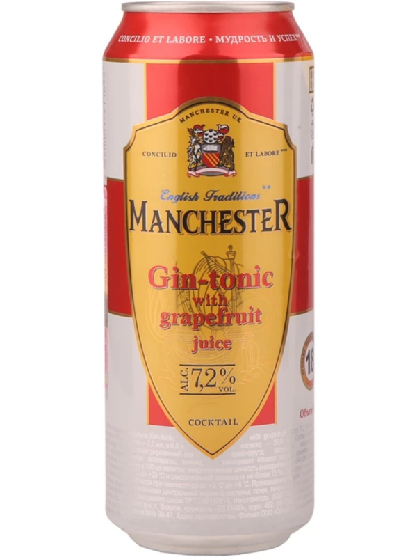 Manchester Gin-tonic with Grapefruit juice, in can