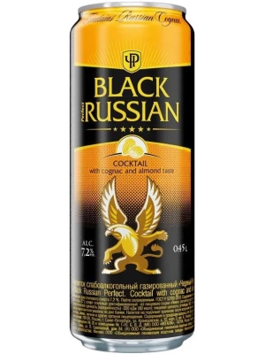 Коктейль Черный Русский Перфект Коктейль с Коньяком и вкусом Миндаля, в жестяной банке 0.45 л