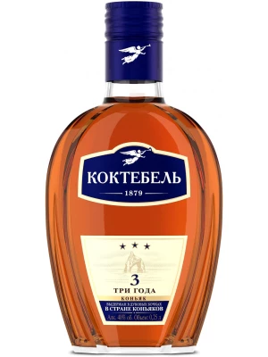 Коньяк Коктебель 3 Звезды 0.25 л